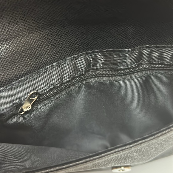 Black purse clutch white and gold stone paisley. Shoulder chain. Paisley. New - Picture 13 of 13